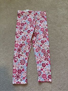 Isaac Mizrahi Pink Floral Print Girls Leggings